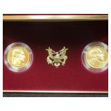 1999 GEORGE WASHINGTON PROOF & UNC $5 GOLD SET -