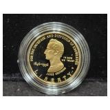 SMITHSONIAN INSTITUTION 150TH ANN. PROOF $5 GOLD