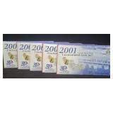 2001 UNC MINT COIN SET - P & D MINTS - 5 TIMES BID