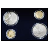 2002 OLYMPIC WINTER GAMES GOLD & SILVER 4 COIN SET