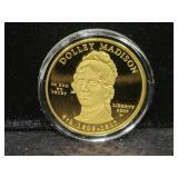 2007-W FIRST SPOUSE "DOLLEY MADISON" 1/2 OZ GOLD