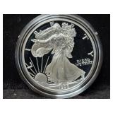 1998-P PROOF SILVER EAGLE W/BOX AND COA