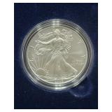 2008-W UNC SILVER EAGLE W/BOX AND COA