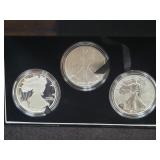 2006 AMERICAN EAGLE 20TH ANN. SILVER 3 COIN SET -
