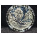 1999 DOLLEY MADISON PROOF SILVER DOLLAR -