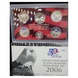 2006 MINT STATE QUARTERS SILVER PROOF SET -