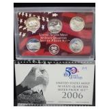 2006 MINT STATE QUARTERS SILVER PROOF SET -
