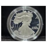 2000-P SILVER EAGLE PROOF COIN W/BOX AND COA