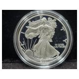 2001-W PROOF SILVER EAGLE W/BOX AND COA