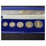 1972 NICARAGUA PROOF MINT SET W/DISPLAY BOX & COA