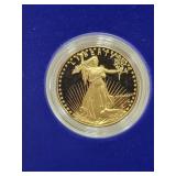 1986-W AMERICAN EAGLE PROOF 1 OZ GOLD COIN -