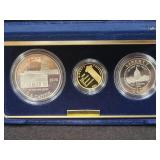 2001 CAPITOL VISITOR CENTER COMM. 3 COIN PROOF SET