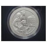 2017 ELLIS ISLAND 5 OZ UNC SILVER COIN -