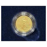 2008-W AMERICAN EAGLE 1/10 OZ GOLD UNC COIN -