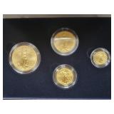 2008-W AMERICAN EAGLE 4 COIN GOLD UNC SET -