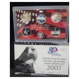 2007 MINT STATE QUARTERS SILVER PROOF SET -
