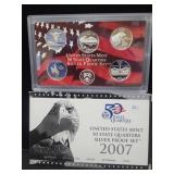 2007 MINT STATE QUARTERS SILVER PROOF SET -