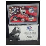 2007 MIST STATE QUARTERS SILVER PROOF SET -
