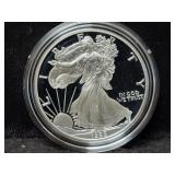 1998-P PROOF SILVER EAGLE W/BOX AND COA