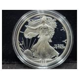 1999-P SILVER EAGLE PROOF COIN W/BOX & COA