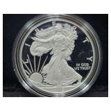 2019-W PROOF SILVER EAGLE W/BOX AND COA