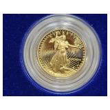 1989 AMERICAN EAGLE $5 PROOF GOLD BULLION COIN -
