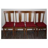 (4) Mid Century Fiddle Back Dining Chairs