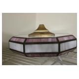 Vintage Tiffany Style Pink & White Light Fixture