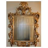 Antique Style Gilded Wooden Hand Carved Mirror