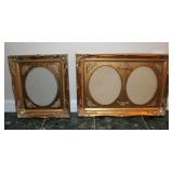 Vtg Gold Ornate Double & Single Picture Frames