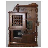 Antique Victorian Oak Wall Mounted Cabinet