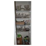 Vtg Glass Collection & Cleaning Supplies Closet