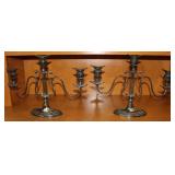 Antique 1920's Silver Plated Candelabras