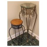 (2) Vintage Metal Plant Stands
