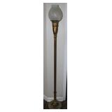 Antique Marble Base Candle Floor Lamp