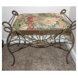 1970's Vintage Italian Boudoir Vanity Bench
