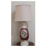Vintage Porcelain George & Martha Table Lamp #2