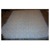 Vintage Cornflower Blue Chenille Bedspread