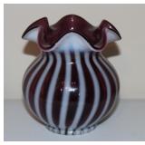 Fenton Art Glass Rib Optic Vase