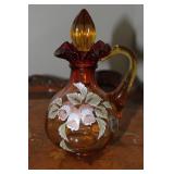 Vintage Fenton Art Glass Amberina Cruet