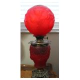 Rare Atq Pittsburg Iris GWTW Table Lamp