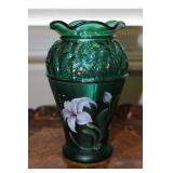 Fenton Designer Showcase Series Emerald Lily Vase