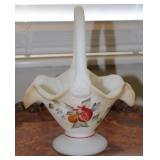 Fenton Custard Glass Sweet Harvest Basket