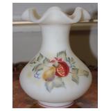 Fenton Custard Glass Sweet Harvest Vase