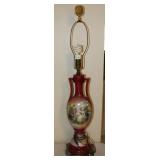 Vintage Italian Porcelain Victorian Style Lamp
