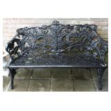 Wrought Iron Fern Bench