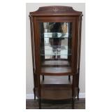 Vintage Bow Front Display Cabinet