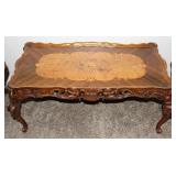 Atq Italian Rococo Style Marquetry Inlaid Table