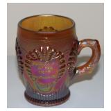Vtg ACGA Carnival Glass 1971 Souvenir Shell Mug