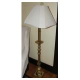 60" Vintage Brass Floor Lamp
